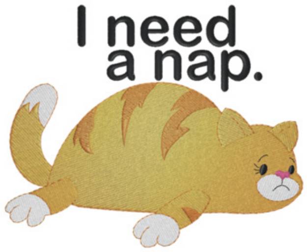 Picture of I Need A Nap Machine Embroidery Design