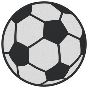 6 1/2" Soccer Ball Machine Embroidery Design