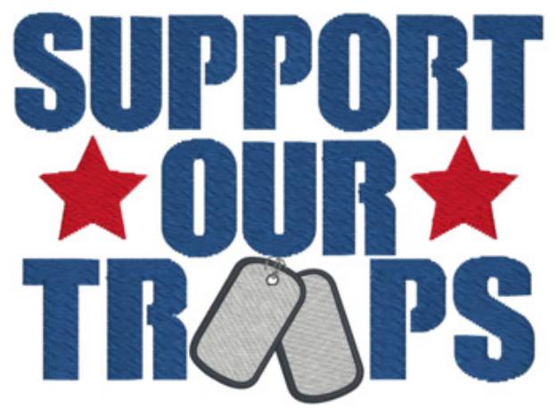 Picture of Support Troops Machine Embroidery Design