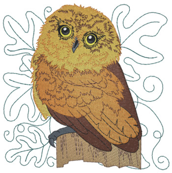 Elf Owl Machine Embroidery Design