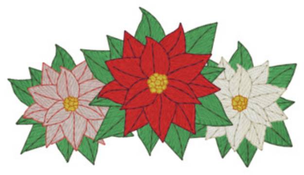 Picture of Poinsettia Border Machine Embroidery Design