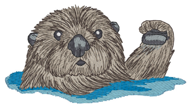 Sea Otter Lc Machine Embroidery Design