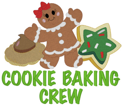 Cookie Baking Crew Machine Embroidery Design