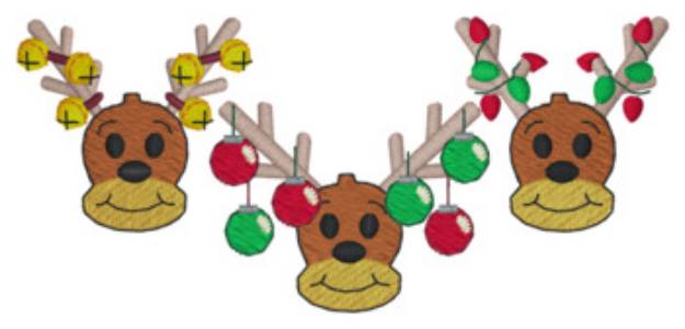 Picture of Reindeer Border Machine Embroidery Design