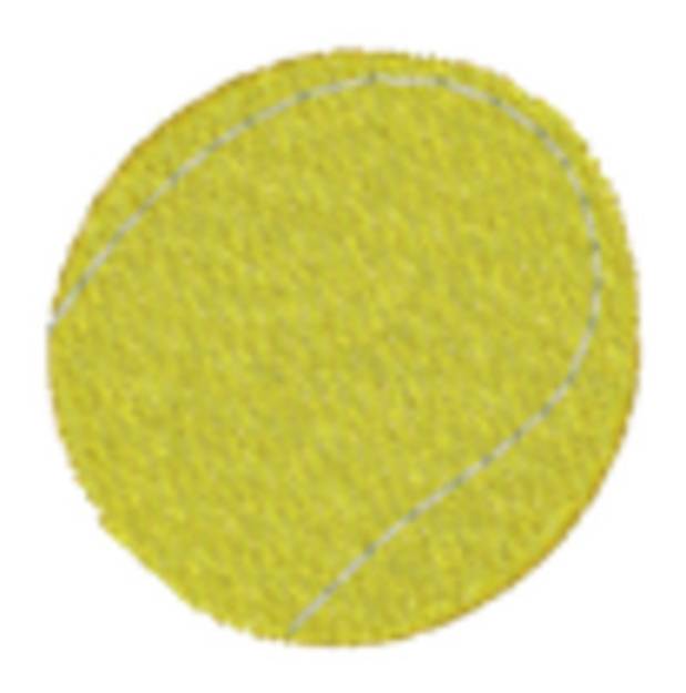 Picture of Tennis Ball 1/2 Inch Machine Embroidery Design