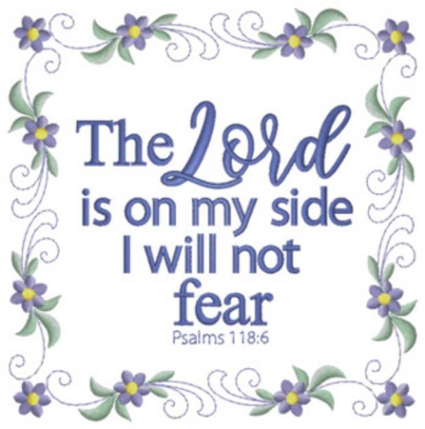 Picture of Psalms 118:6 Machine Embroidery Design