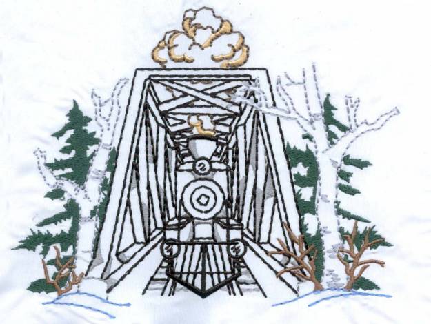 Picture of Iron Bridge Machine Embroidery Design