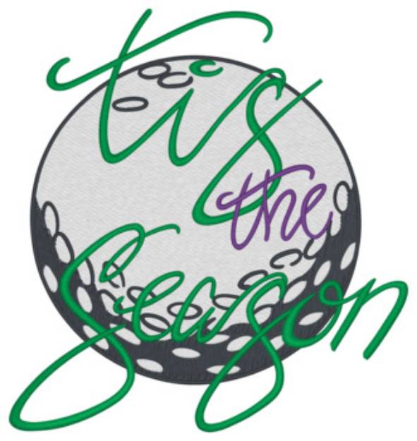 Picture of Tis The Season Golf Machine Embroidery Design