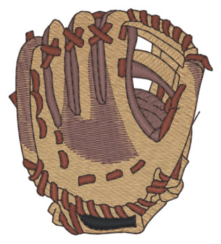 Sm. Baseball Glove Machine Embroidery Design