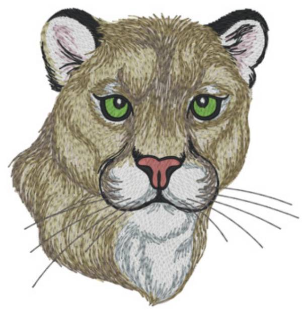 Picture of Mountain Lion Lc Machine Embroidery Design