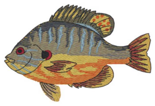 Picture of Pumpkinseed Sunfish Lc Machine Embroidery Design
