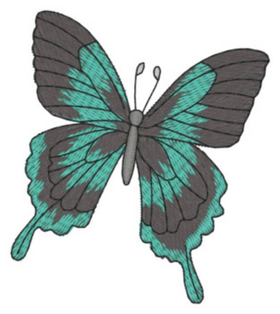 Picture of Emerald Swallowtail Butterfly Machine Embroidery Design