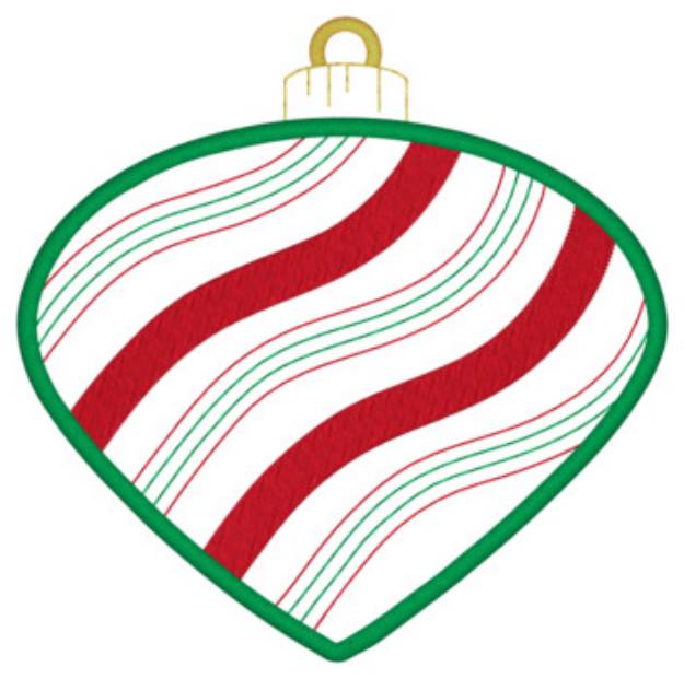 Picture of Candy Cane Ornament Machine Embroidery Design