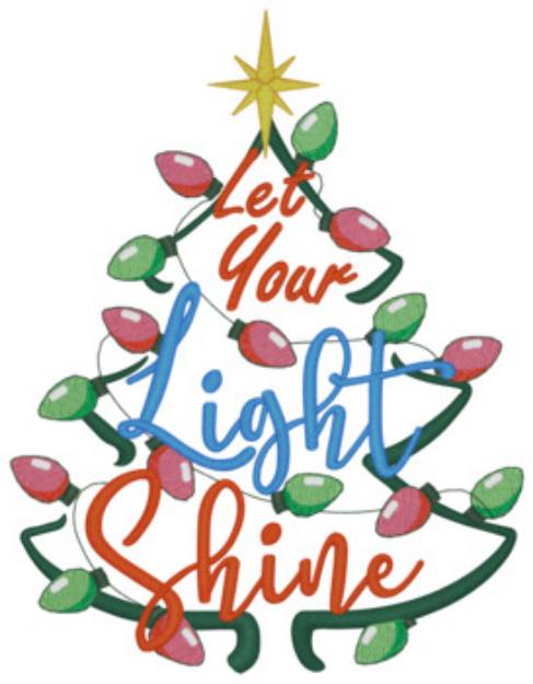 Picture of Let Your Light Shine Machine Embroidery Design