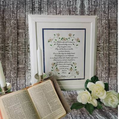 A Beautiful Lord’s Prayer Embroidery