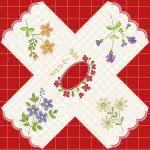 Picture of Country Flower Tissue box Covers Embroidery Project Pack