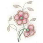 Picture of Painted Flowers Embroidery Project Pack