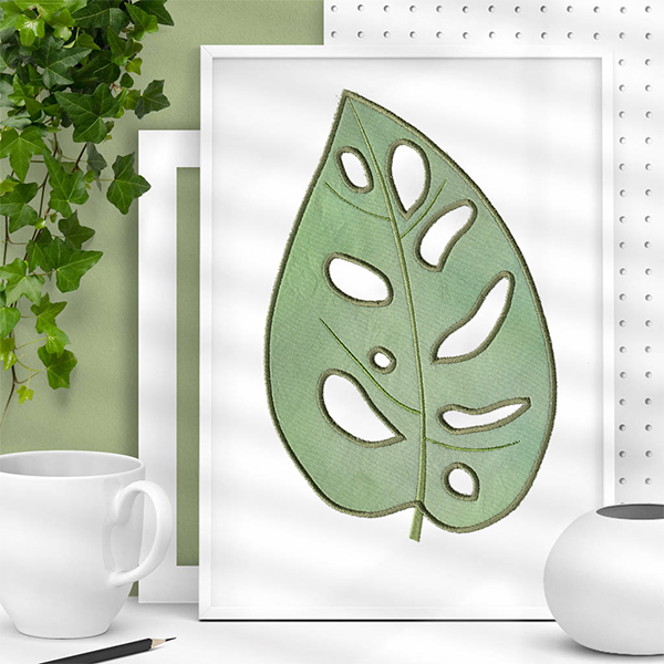 Stylish Tropical leaves Applique